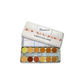 Kryolan Dermacos Camouflage Creme Palette with 12 Shades