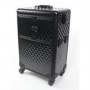 Professional Trolley Cosmetic Make Up Case (Black Color Diamond Skin)