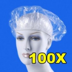 Beaute4u Hotel Amenities Disposable Plastic Shower Caps Home stay One-Off Elastic Bathing Caps