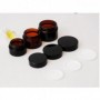 20PCS/Lot of 10g 20g 30g 50g & 100g Brown Empty Amber Glass Jar Makeup Case Glass Jar with Black Plastic Cap Lid Inner Liner Cos