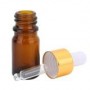 20pcs/Lot 5ML Amber Glass Bottle With Rubber Head And Dropper.