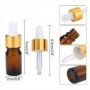 20pcs/Lot 5ML Amber Glass Bottle With Rubber Head And Dropper.