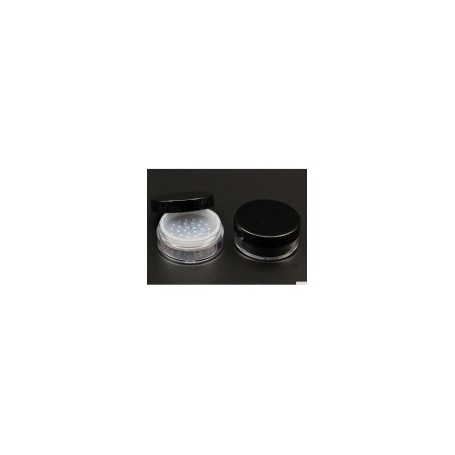 24pcs/Lot 20g Loose Powder Clear Jar With Black Lid.