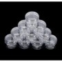 12Pairs-Lot 10G Mini Empty Plastic Clear Body Travel Lip Balm Cosmetic Samples Body Cream Lotion Container