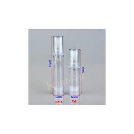 30pcs per Lot 5ml, 10ml Airless Pump Clear Bottle