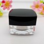 Beaute4u 20pcs-Lot 5g Clear Acrylic Square Jar With Black Lid  Sample Empty Cosmetic Containers - Fulfilled By Beaute4u