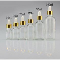20pcs/Lot 5ml to 100ml Glass Dropper Bottles with Childproof Cap and Rubber Dropper.