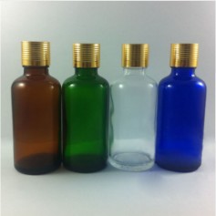20pcs/Lot 5ml to 100ml Glass Dropper Bottles with Aluminium Gold Screw Cap and Inner Pointed Stopper