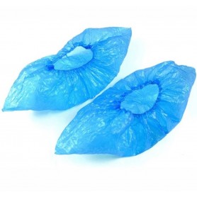 100pcs/Bag Disposable Plastic Anti Slip Shoe Covers (Blue).