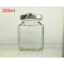 60ml 100ml & 200ml Hexagon  GLASS JAR WITH LUG CAP PLASTIC SEALER