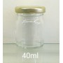 20pcs of 20ml 30ml & 40ml Round GLASS JAR WITH LUG CAP
