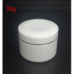 50G 100G White Jar W.White Cap Cosmetic container empty cream jar
