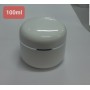 50G 100G White Jar W.White Cap Cosmetic container empty cream jar