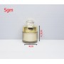 20Pcs/Lot of 5G Acrylic Jar W.Diamond Lid Gold, Cosmetics Skin Care Cream Jar-Beaute4u