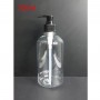 10pcs/Lot of 500ml Clear PET Bottle with Black/White Pump Dispenser.