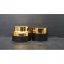 20pcs/lot of 10g black plastic Cream Jar with gold cap empty cosmetic jar-beaute4u