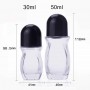 50ml 30ml Empty Glass Roll On Bottle Deodorant Roller On Container Glass Vial With Roller For Massage OIL