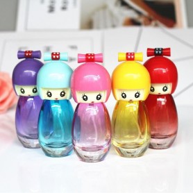 5pcs/Lot 20ml Colorful Dolls Shaped Empty Glass Perfume Bottle Portable Refillable Scent Sprayer
