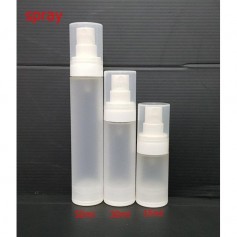 Airless Spray frosted Bottle white cap Cosmetic Bottle Empty Cosmetic Containers.