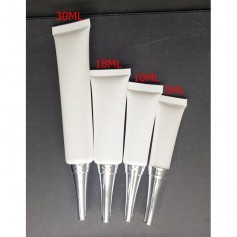 25pcs/Lot5ml,10ml,18ml,30ml Facial Cleanser Cosmetics Soft Tube(Pearl White)w.silver cap