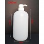 1000ml Empty HDPE Natural Bottle with Screw On Cap/Pump Dispenser For Cleansing, Sanitizers