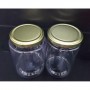 500ml 400ml round Clear PET Container Plastic bottle With LUG Cap.