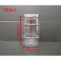 600ml 500ml round Clear PET Container Plastic bottle Balang Plastik With LUG Cap.