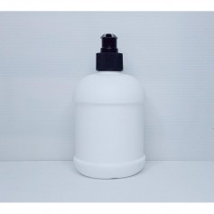 500ml Empty HDPE White Bottle with Pump Dispenser For Cleansing, Sanitizers