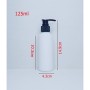 100ml 125ml Empty HDPE White Bottle with Pump Dispenser For Cleansing, Sanitizers