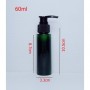 60ml 100ml 200ml Dark Green PET Plastic Bottles Black Pump Empty Cosmetic Containers, Cleansing.