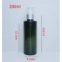 60ml 100ml 200ml Dark Green PET Plastic Bottles Silver Pump Empty Cosmetic Containers, Cleansing.
