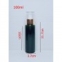 60ml 100ml 200ml Dark Green PET Plastic Bottles Gold Pump Empty Cosmetic Containers, Cleansing