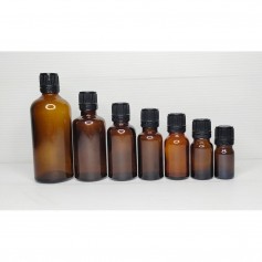 5ml 10ml 15ml 20ml 30ml 50ml and 100ml Amber Dropper Bottles w/Black Tamper Proof Caps for essential Oils.