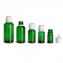 5ml 10ml 15ml 20ml 30ml 50ml and 100ml Green Dropper Bottles w/White Tamper Proof Caps for essential Oils