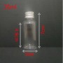 12Pcs/lot 35ml,50ml,75ml&100ml Clear PET Plastic Bottle Aluminium Cap Empty Cosmetic Containers, Cleansing
