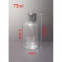 12Pcs/lot 50ml,75ml&100ml Clear PET Plastic Bottles Black Flip Cap Empty Cosmetic Containers, Cleansing