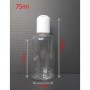 12Pcs/lot 50ml,75ml&100ml Clear PET Plastic Bottles Press On Cap White Empty Cosmetic Containers, C