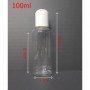 12Pcs/lot 50ml,75ml&100ml Clear PET Plastic Bottles Press On Cap White Empty Cosmetic Containers, C