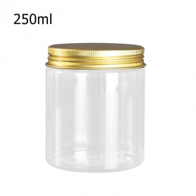 12pcs/Lot 100ml 120ml 200m 250ml & 300ml Clear PET Container Jar Balang Kueh Raya Plastik With Aluminium Lids