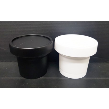 READY STOCK/100gm Cream white/black jar Cosmetic container empty cream jar W.Stopper