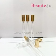 ready stock 20pcs/lots 15/99 12ml clear glass bottle perfeume with gold cap