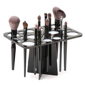 Beaute4u Acrylic Makeup Brushes Dryer Organizer Storage Holder 28 Holes (Buy 1 Free 1 Set Protective Brush Guard) -