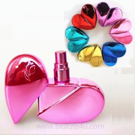 5pcs-Lot 25ml Spray Empty Perfume Bottle Heart Design Travel Aluminum Perfume Refillable Spray Glass Bottles Cosmetic Container