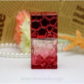 6pcs-lot 25ml Square Atomizer Glass Perfume Bottle Portable UV Cap Spray Glass Bottle Perfume Bottle In Refillable