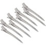 10pcs Hair Care Clips Stainless Steel Sectioning Clips Clamps For Hairdressing