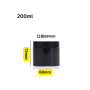 READY STOCK 100ml 120ml 150ml 200m & 250ml & Black PET Container Jar Balang Plastik w.Plastic Black with Lid.
