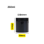 READY STOCK 100ml 120ml 150ml 200m & 250ml & Black PET Container Jar Balang Plastik w.Plastic Black with Lid.