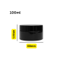 READY STOCK 100ml 120ml 150ml 200m & 250ml & Black PET Container Jar Balang Plastik w.Plastic Black with Lid.