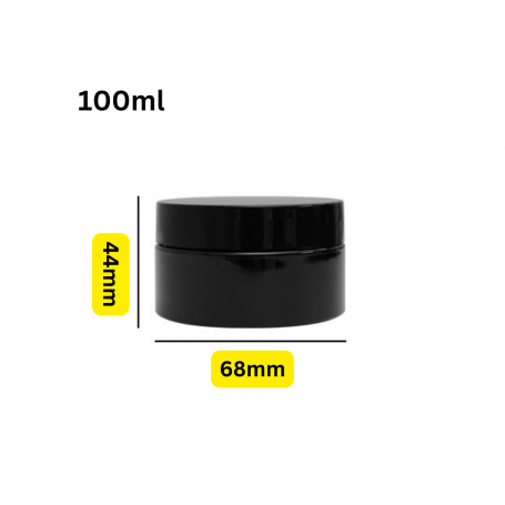 READY STOCK 100ml 120ml 150ml 200m & 250ml & Black PET Container Jar Balang Plastik w.Plastic Black with Lid.
