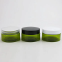 Malaysia Ready Stock 1PC 100ml Empty Green Cosmetic Jars PET Container Powder Mask Cream Jars